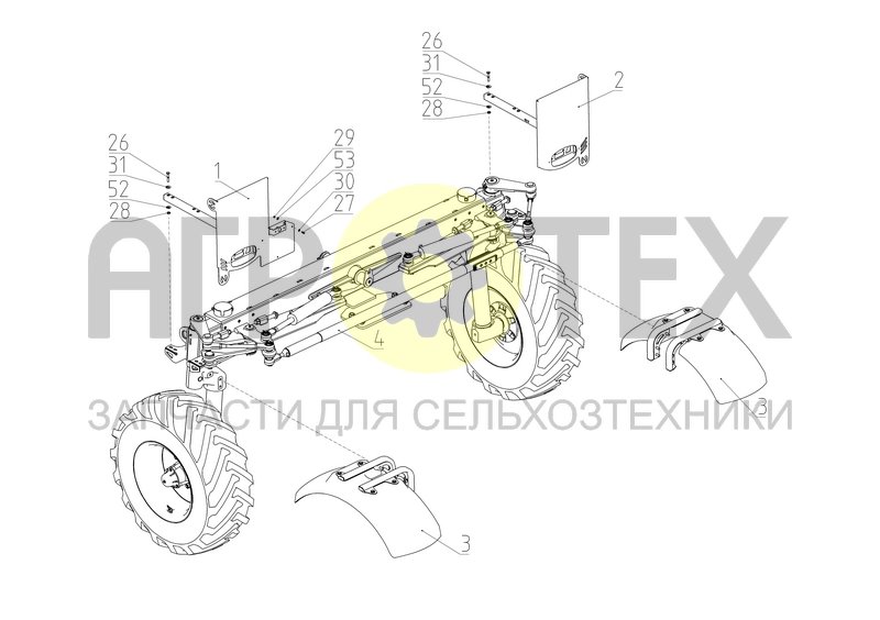 Чертеж Мост упраляемых колес (КСУ-2.02.00.000Ф)